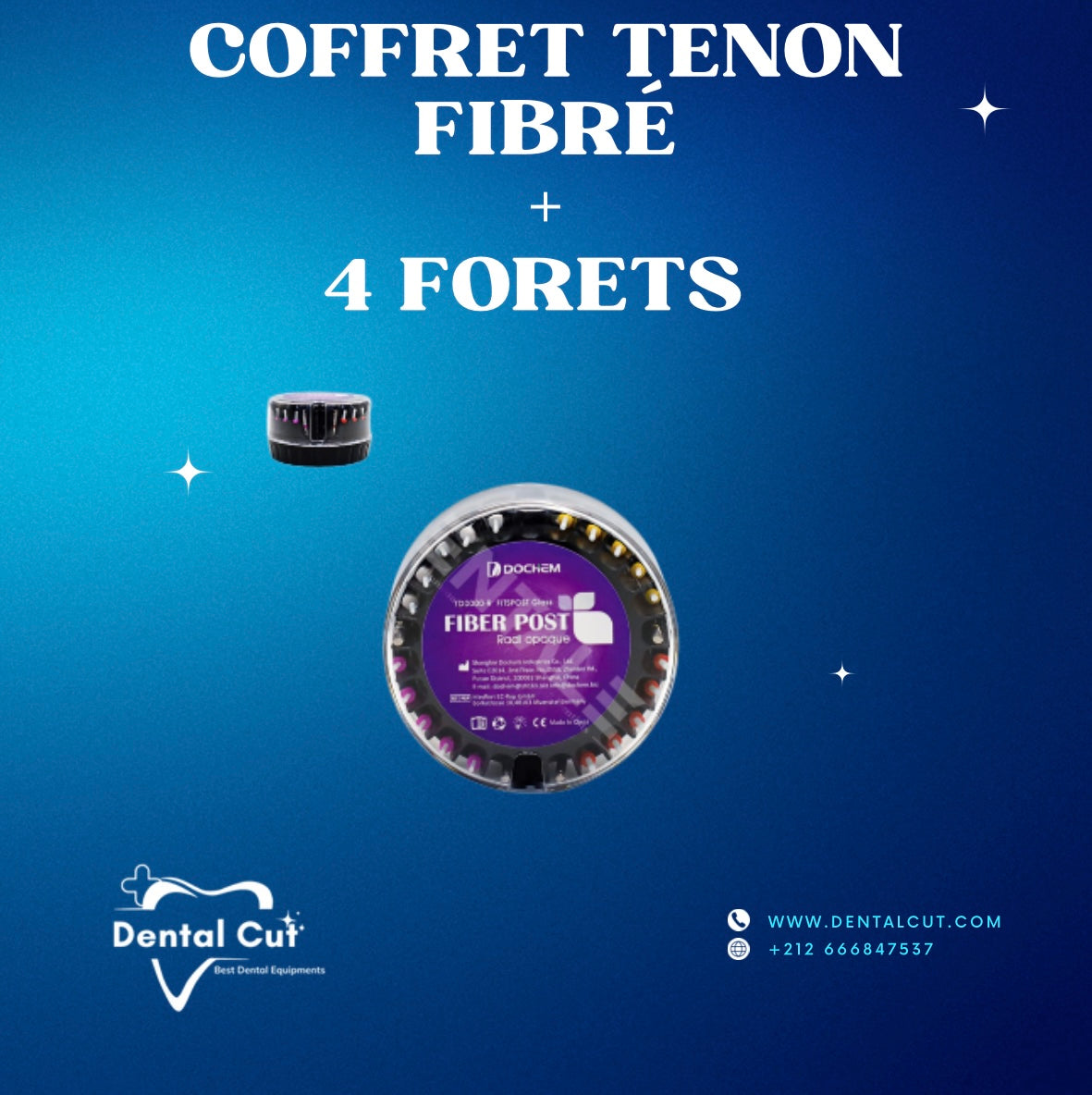 Coffret de TENON FIBRÉ COFFRET DE 25 PIECES + 4 FORETS